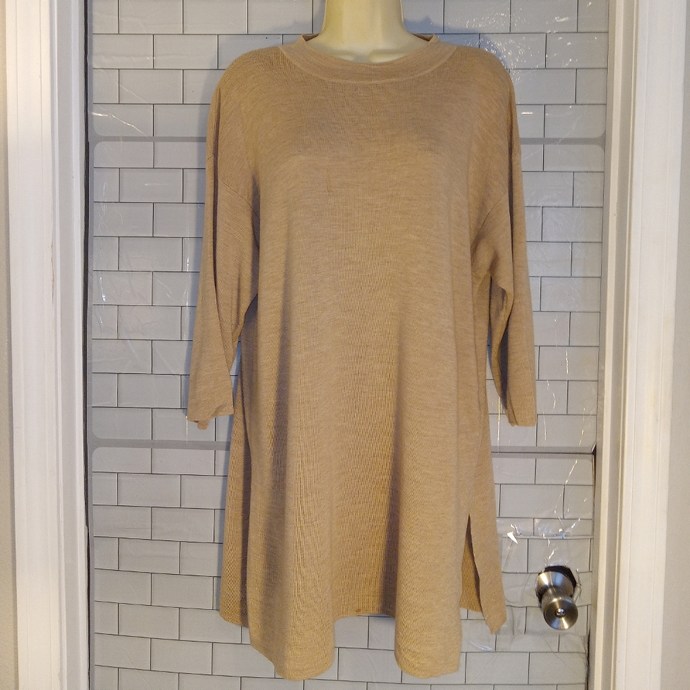 Eileen Fisher long tan Sweater size S/M